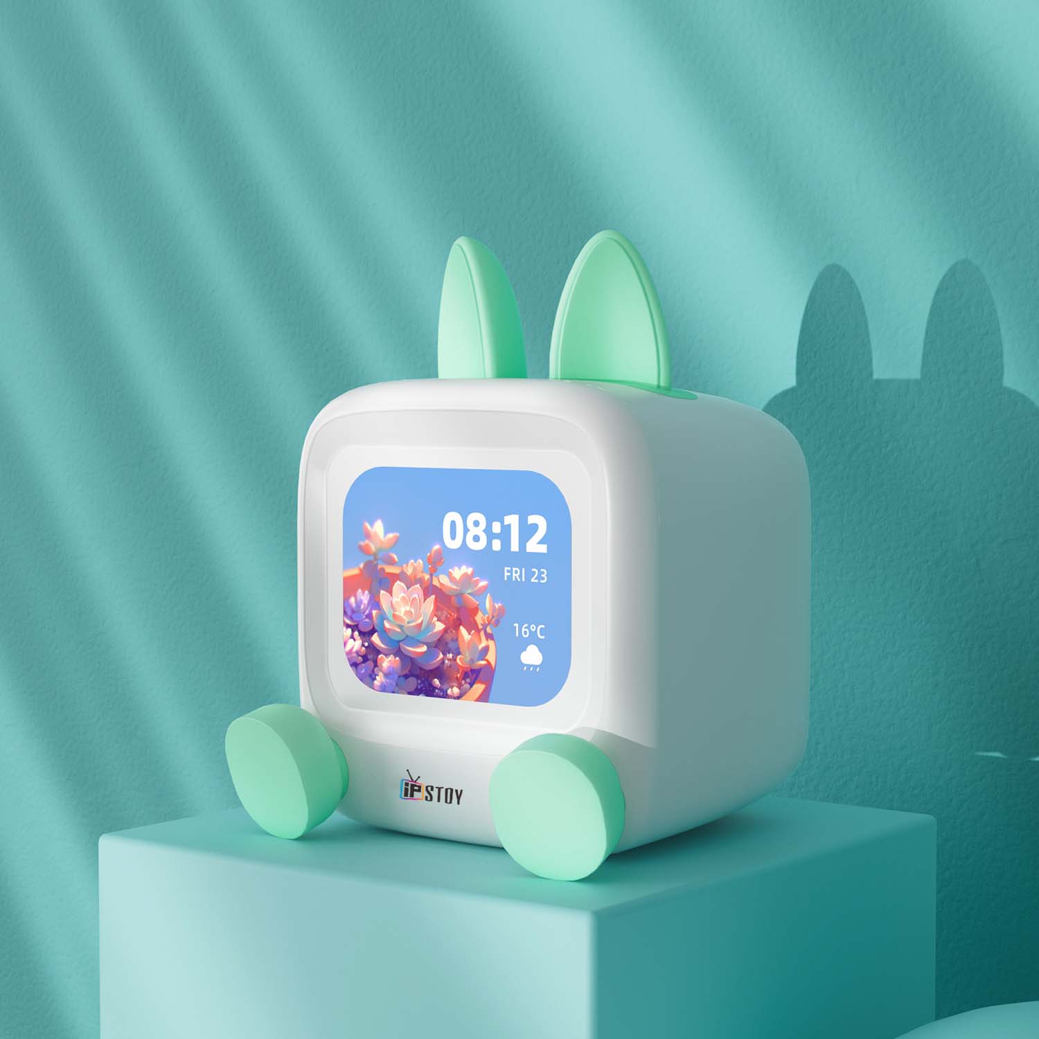 IPSTOY militv desktop clock alarm clock portable Bluetooth speaker computer desktop ornaments 2025 new mini creative electronic calendar cute rabbit pendant gift Personal stereos