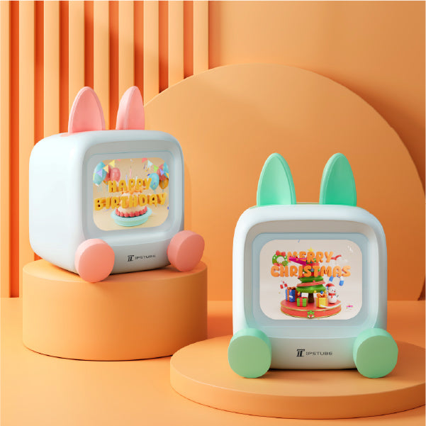 MILITV desktop clock alarm clock smart pet robot ornaments 2025 new mini creative electronic calendar cute little rabbit ornaments gift