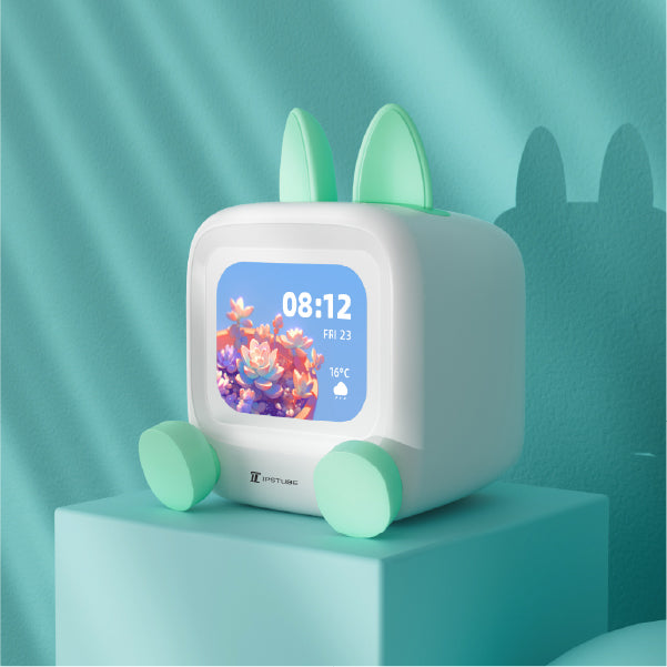 MILITV desktop clock alarm clock smart pet robot ornaments 2025 new mini creative electronic calendar cute little rabbit ornaments gift