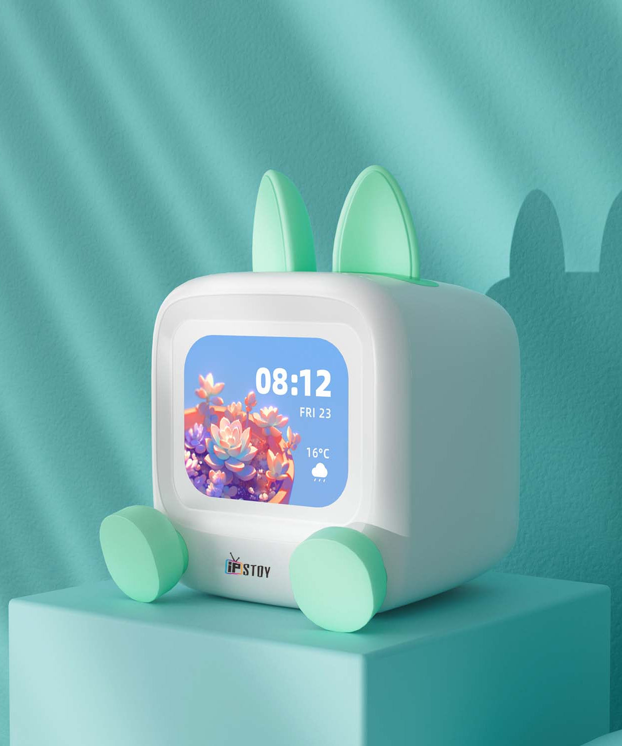 IPSTOY militv desktop clock alarm clock portable Bluetooth speaker computer desktop ornaments 2025 new mini creative electronic calendar cute rabbit pendant gift  Personal stereos