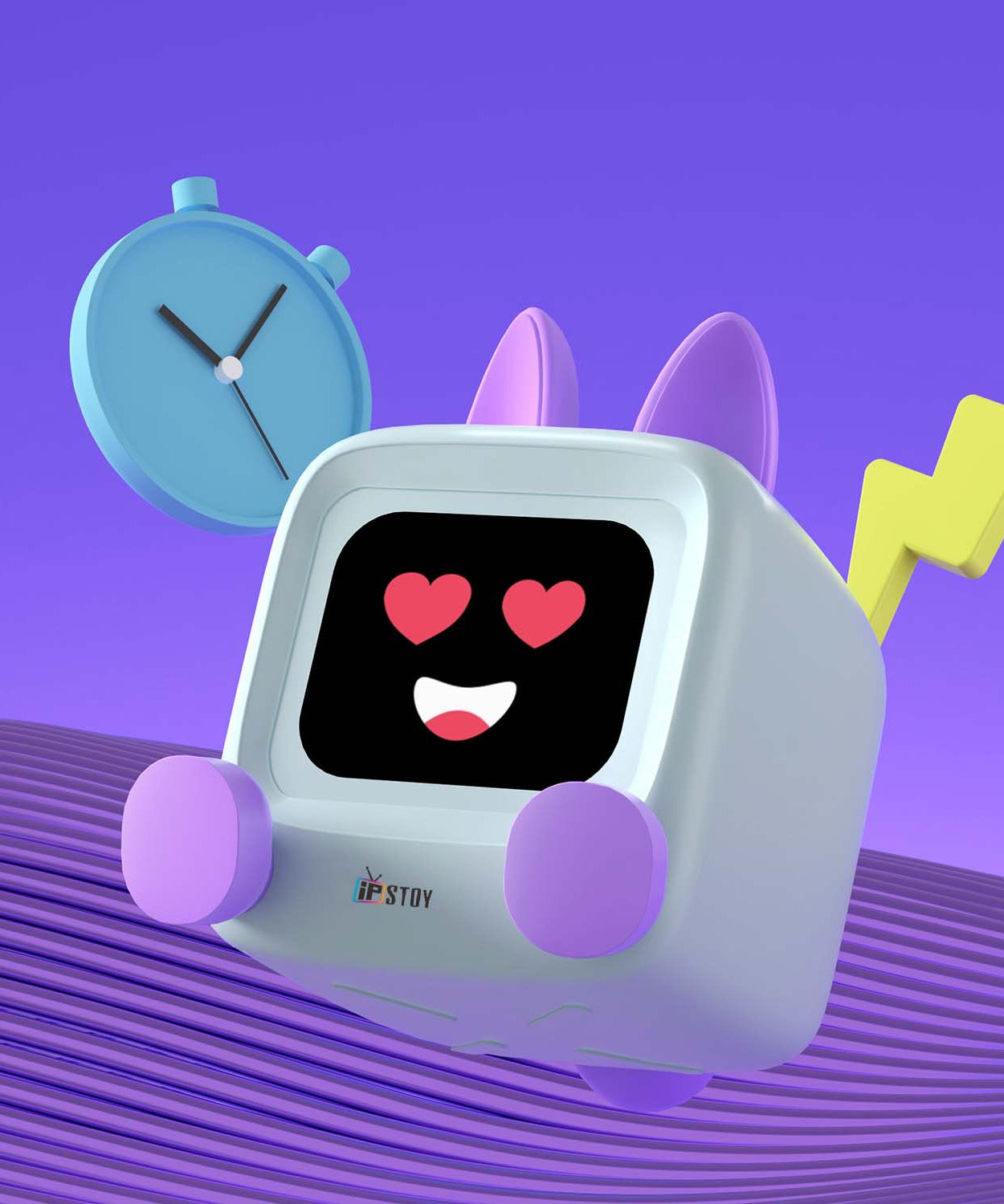 IPSTOY militv desktop clock alarm clock portable Bluetooth speaker computer desktop ornaments 2025 new mini creative electronic calendar cute rabbit pendant gift  Personal stereos