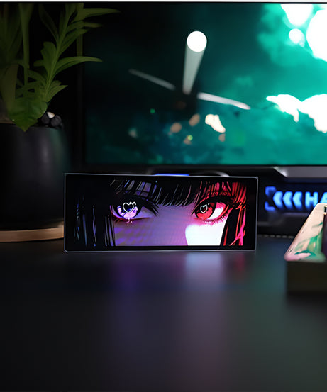 Quantum clock desktop decoration ornaments computer desk e-sports room decoration weather calendar advanced practical gift DIY screen effect