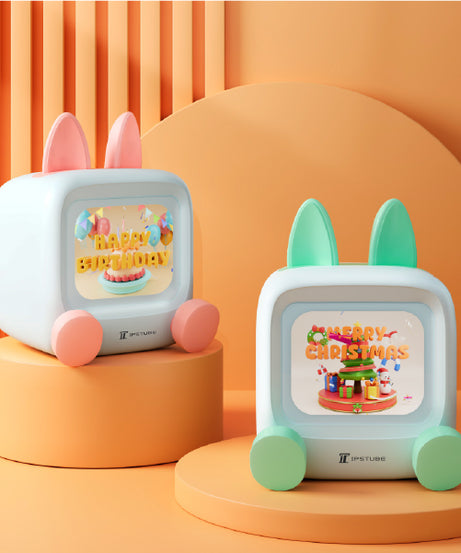 MILITV desktop clock alarm clock smart pet robot ornaments 2025 new mini creative electronic calendar cute little rabbit ornaments gift