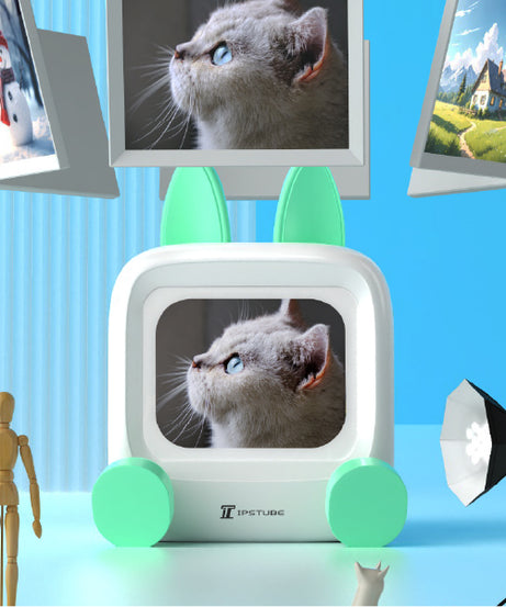 MILITV desktop clock alarm clock smart pet robot ornaments 2025 new mini creative electronic calendar cute little rabbit ornaments gift