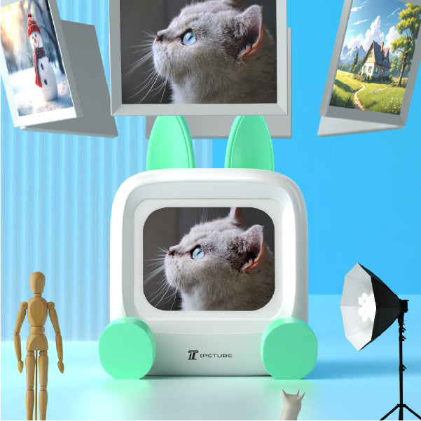 MILITV desktop clock alarm clock smart pet robot ornaments 2025 new mini creative electronic calendar cute little rabbit ornaments gift
