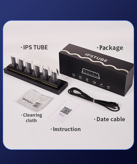 ipstube Nixie tube clock, IPS color screen, digital clock, DIY analog digital tube clock