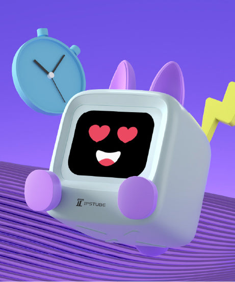 MILITV desktop clock alarm clock smart pet robot ornaments 2025 new mini creative electronic calendar cute little rabbit ornaments gift