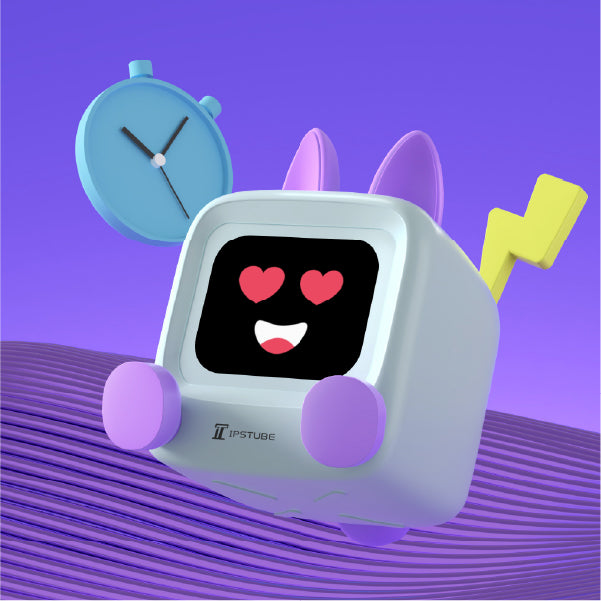 MILITV desktop clock alarm clock smart pet robot ornaments 2025 new mini creative electronic calendar cute little rabbit ornaments gift