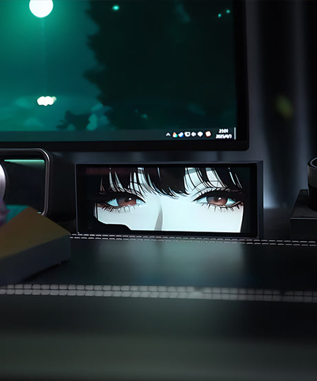 Quantum clock desktop decoration ornaments computer desk e-sports room decoration weather calendar advanced practical gift DIY screen effect