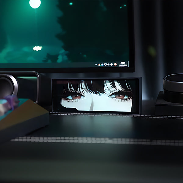 Quantum clock desktop decoration ornaments computer desk e-sports room decoration weather calendar advanced practical gift DIY screen effect